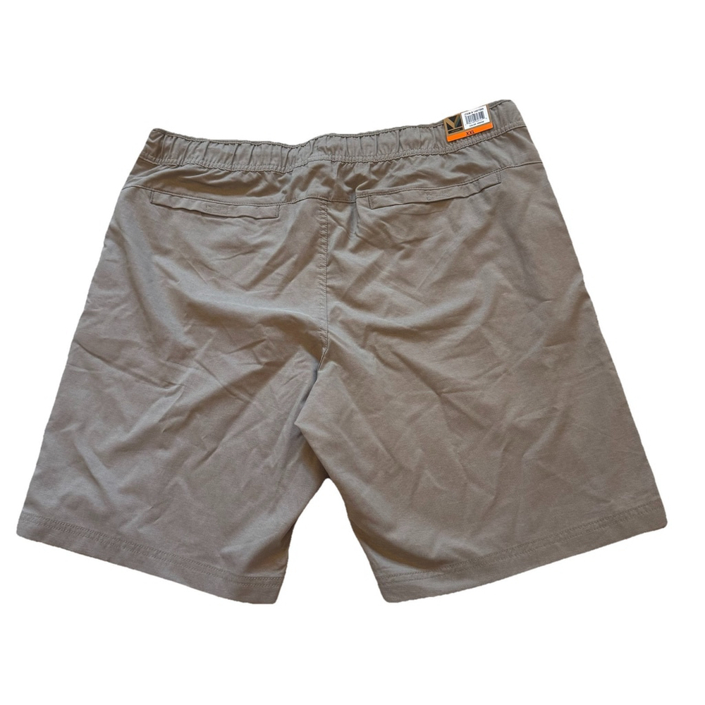 NWT VOYAGER Men's Sz:XXL 50+ UV Protection Stretch Travel Shorts Pull on Khaki - Picture 2 of 9
